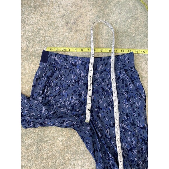 Athleta Womens Size 4/P Brooklyn Mid Rise Featherweight Blue Camo Ankle Trousers - Picture 5 of 8